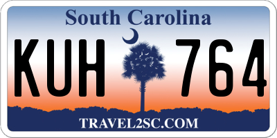 SC license plate KUH764