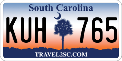 SC license plate KUH765