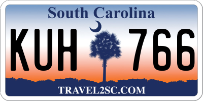 SC license plate KUH766