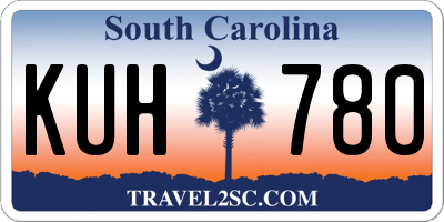 SC license plate KUH780
