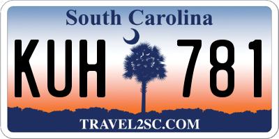 SC license plate KUH781