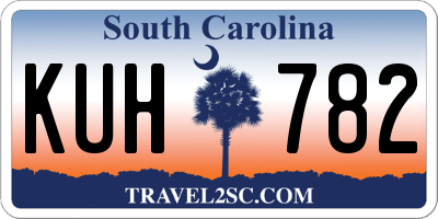 SC license plate KUH782