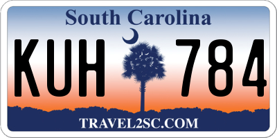 SC license plate KUH784