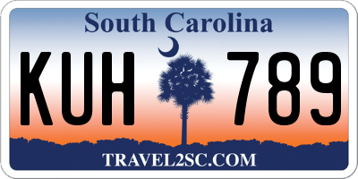 SC license plate KUH789