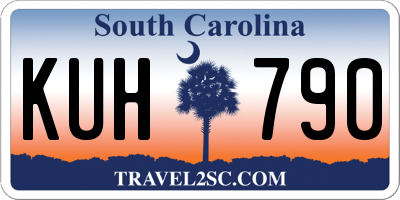 SC license plate KUH790