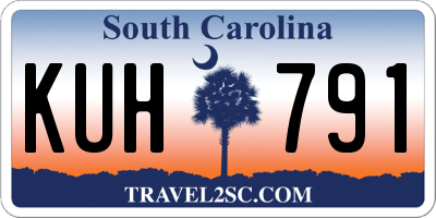 SC license plate KUH791