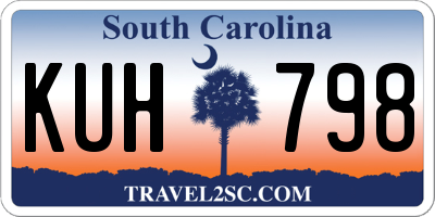SC license plate KUH798