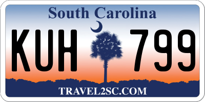 SC license plate KUH799