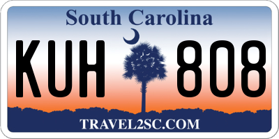 SC license plate KUH808