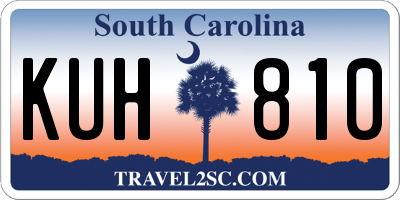 SC license plate KUH810