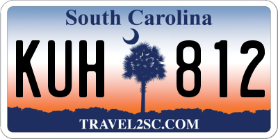 SC license plate KUH812