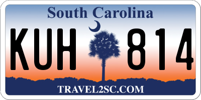 SC license plate KUH814