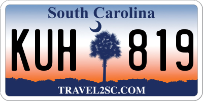 SC license plate KUH819