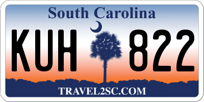 SC license plate KUH822