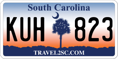 SC license plate KUH823