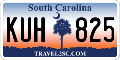SC license plate KUH825