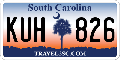 SC license plate KUH826