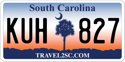 SC license plate KUH827