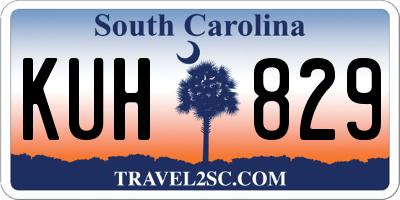 SC license plate KUH829
