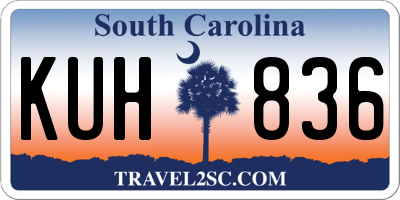 SC license plate KUH836