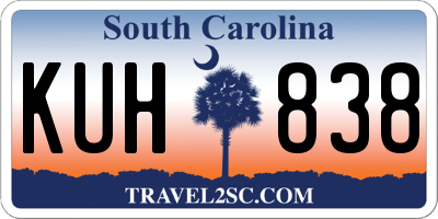 SC license plate KUH838