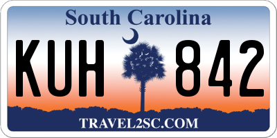 SC license plate KUH842