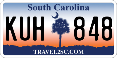SC license plate KUH848