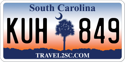 SC license plate KUH849