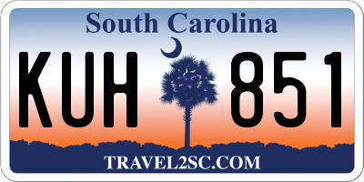 SC license plate KUH851