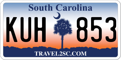 SC license plate KUH853