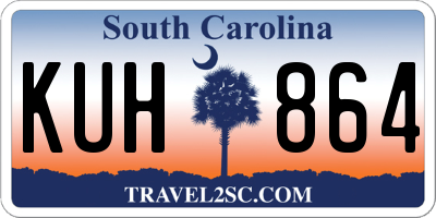SC license plate KUH864