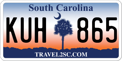 SC license plate KUH865