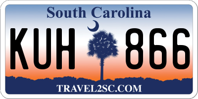 SC license plate KUH866