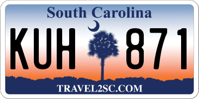 SC license plate KUH871