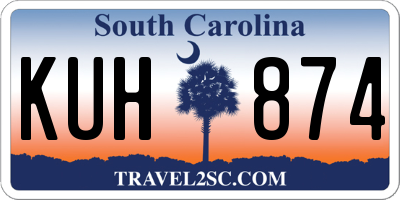 SC license plate KUH874