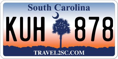 SC license plate KUH878
