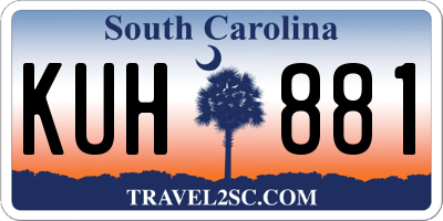 SC license plate KUH881