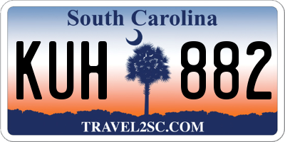 SC license plate KUH882