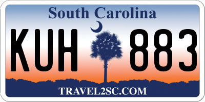 SC license plate KUH883
