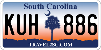 SC license plate KUH886