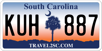 SC license plate KUH887