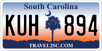 SC license plate KUH894