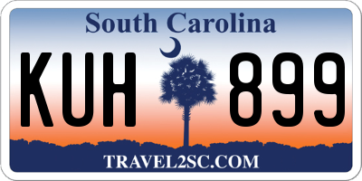 SC license plate KUH899