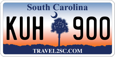 SC license plate KUH900