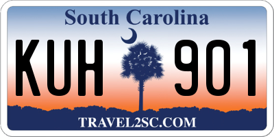 SC license plate KUH901