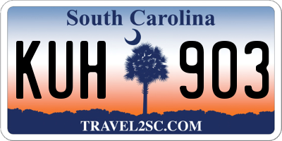 SC license plate KUH903