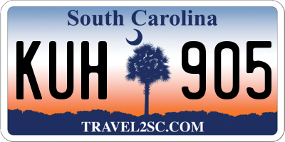 SC license plate KUH905