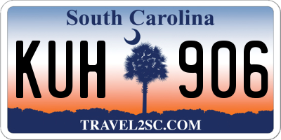 SC license plate KUH906