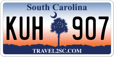 SC license plate KUH907