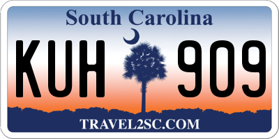 SC license plate KUH909